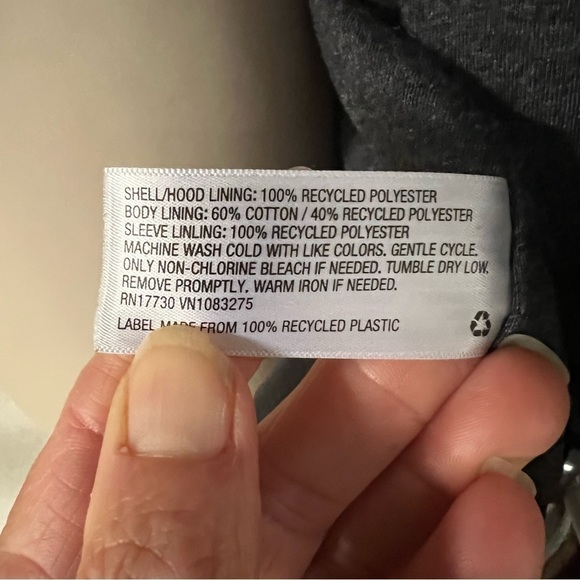 A New Day black mid length zipper snap hoodie windbreaker pockets cinch waist XS - Picture 9 of 14